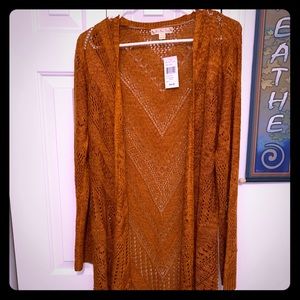 Juniors large rust color sweater